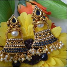 High Ended Designer Earrings in Antique Gold base